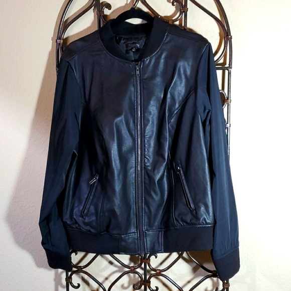 TORRID Faux Leather Dragon Bomber Jacket - 1X - Picture 1 of 6